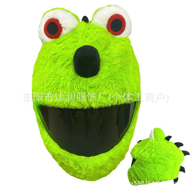 Funda protectora de casco divertida con personalidad de punto transfronterizo, máscara de ciclismo, accesorios de decoración de motocicleta, conejo, tiburón, tres ojos