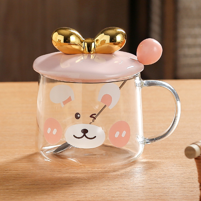 オフィスの漫画のグラスのレリーフの3dかわいいマグカップの牛乳はコップの会社の贈り物を飲みます。|undefined