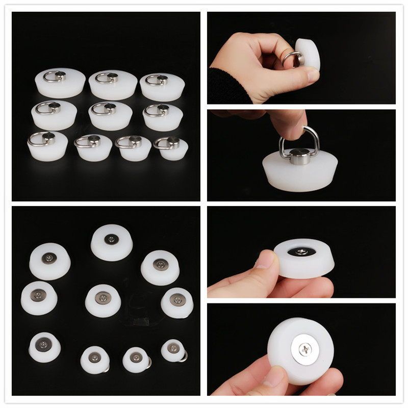 Anillo de acero de silicona bañera enchufe piscina fregona lavabo escurridor alcantarillado tapón Cubo de madera lavandería piscina cubierta de sellado de agua