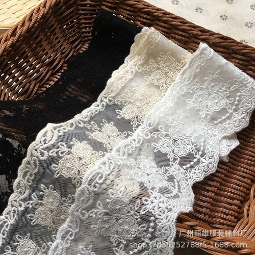 Clothing DIY lace clothing home textiles accessories net fabric embroidery cotton thread 7.6 cm wide