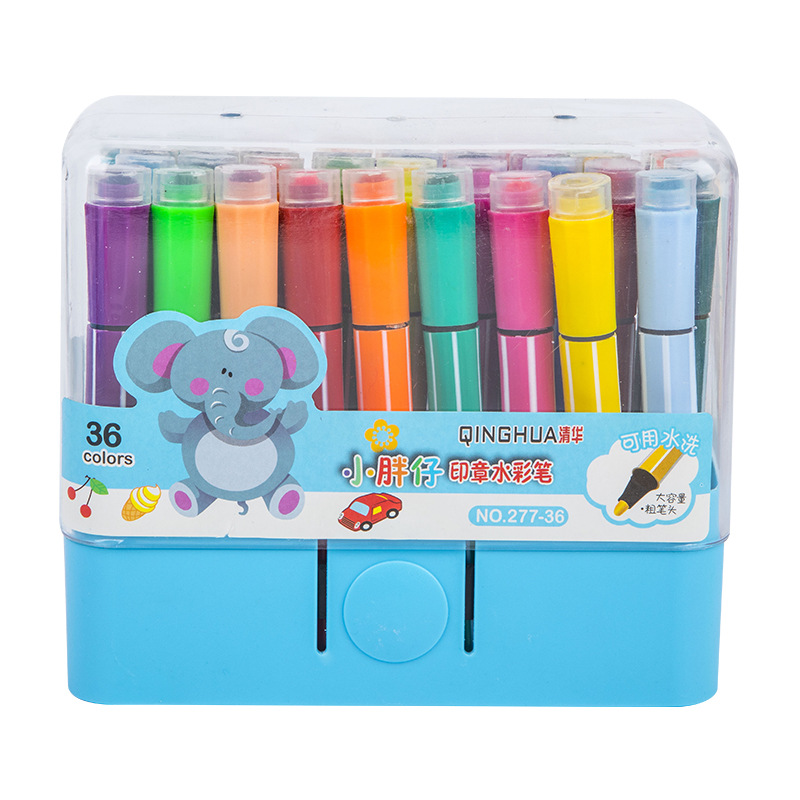 Pluma de acuarela lavable para niños sello de pincel de pintura multicolor pluma de acuarela cabeza suave material de dibujo de Arte de estudiante pluma de dibujo de graffiti