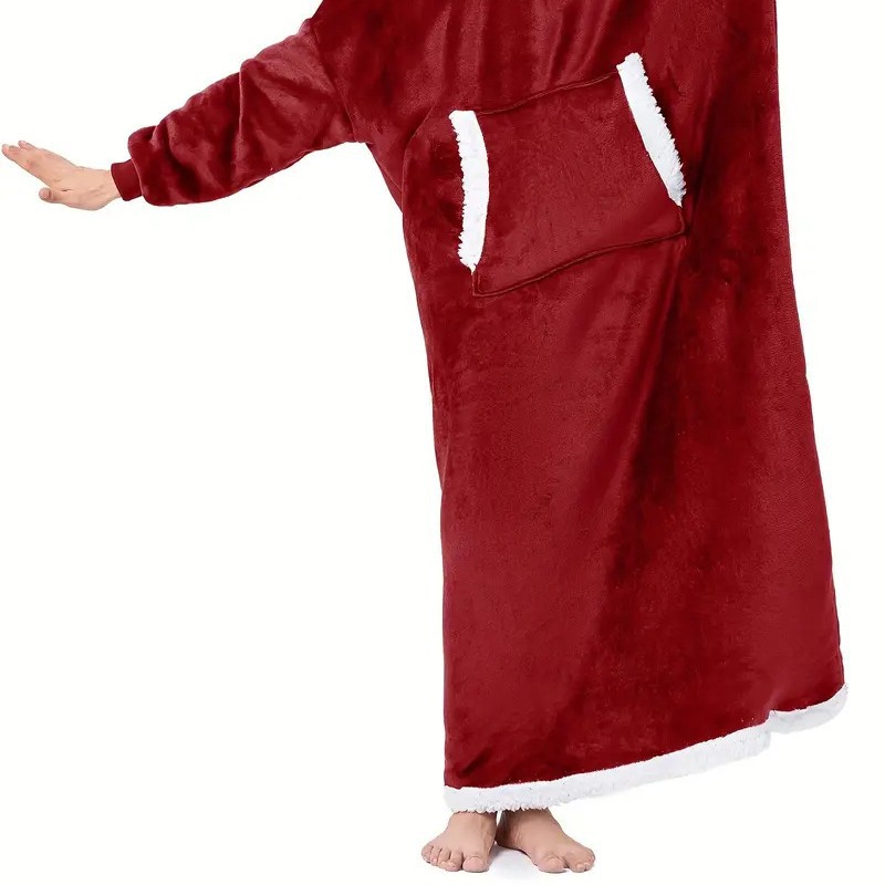 Pijama grueso chaqueta de terciopelo perezoso mantas de televisión pijamas de franela encapuchados extensión 120CM150CM