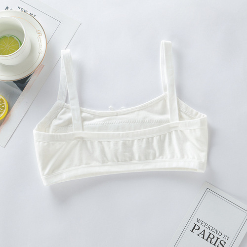 Girls' underwear, anti-bulge sling bra, pure cotton vest, developmental girl, primary and secondary school student tube top