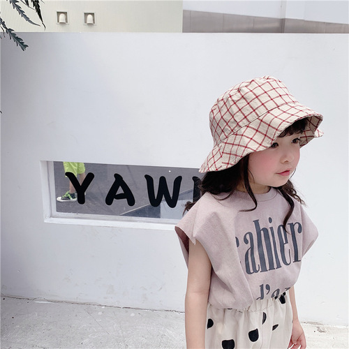 adbaby children's clothing 2024 new summer products girls Korean summer wear sleeveless T-shirt vest 20513
