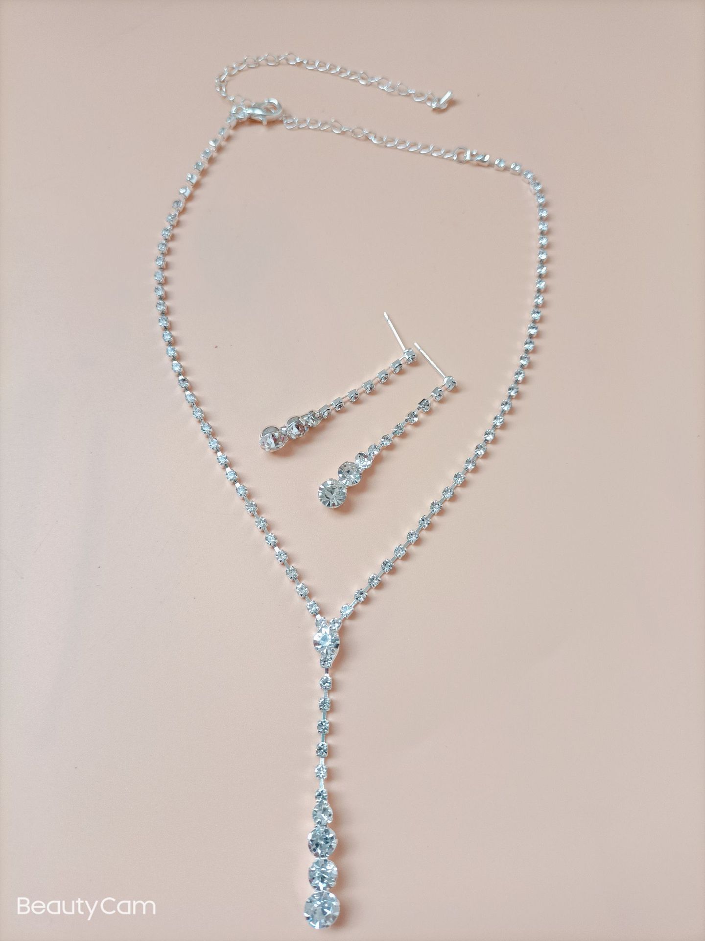 Joyería de comercio exterior al por mayor venta caliente moda europea y americana simple boda accesorios pendientes collar traje 446