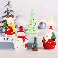 Christmas tree ornaments home lighting ceramic desktop decorative Christmas gift children's Christmas gift