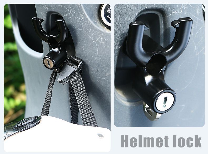 Yibaike Electric Scooter Front-Mounted Multifunctional Hook Lock, Scooter Hook, Storage Hook, Helmet Lock, Hook Lock, Anti-Theft