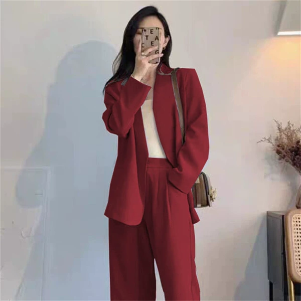 Burgundy one-piece suit
