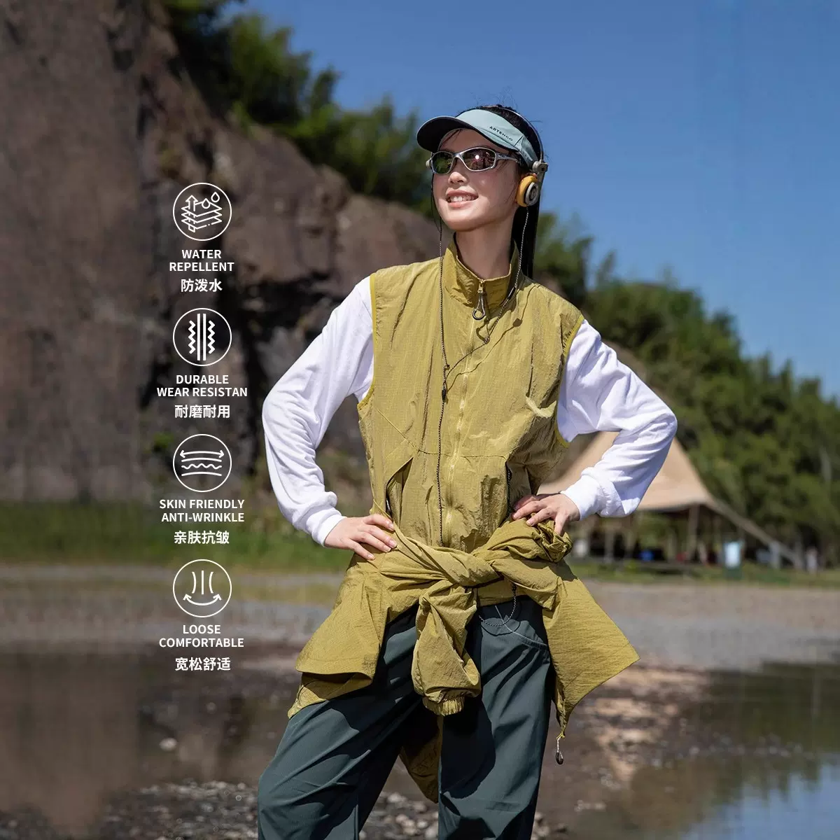 IZEXX潮牌户外登山三防泼水真两件可拆卸风壳冲锋衣夹克秋季外套