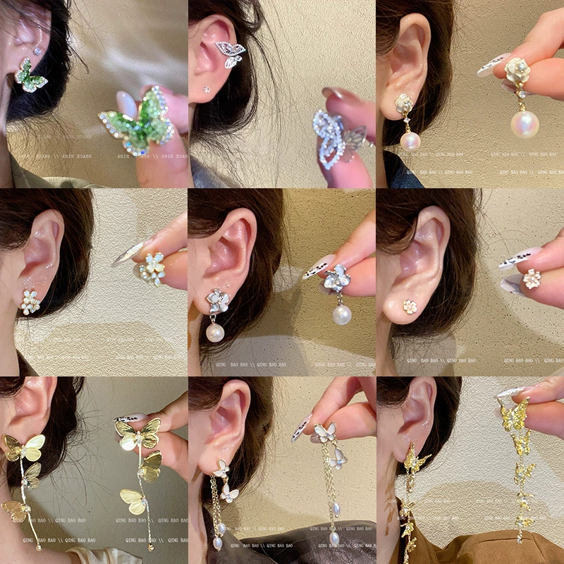 Серебряная игла, серьги, цветок, проба серебра 925, стиль легкой роскоши, микрореставрация