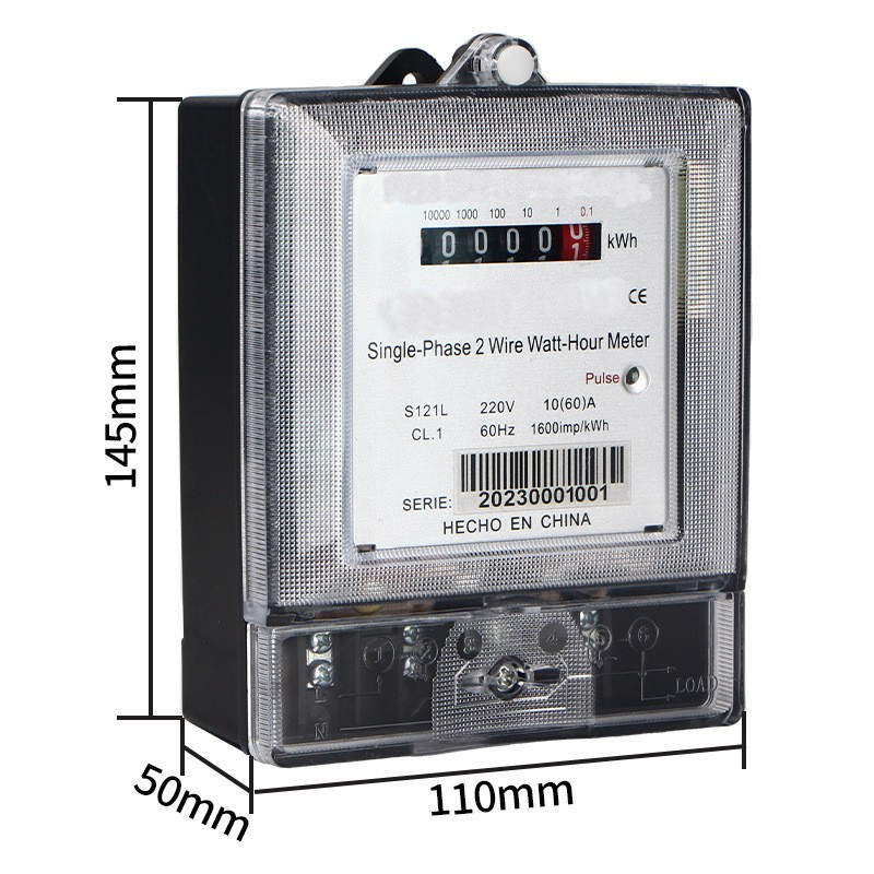 Versión en inglés del medidor eléctrico electrónico doméstico monofásico 220v LCD inteligente medidor de vcarta pantalla de conteo medidor de energía eléctrica comercio exterior