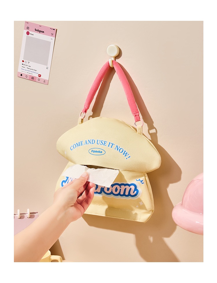Car Tissue Bag Hanging Pouch Cute Star Pig Car Tissue Box for Interior Use Seat Tissue Bag Hanging Tissue Box
