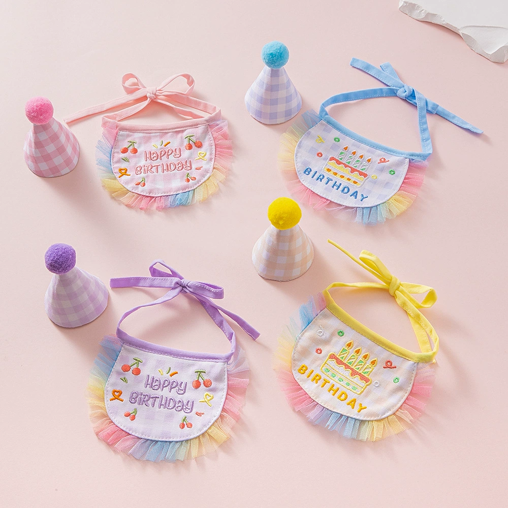Ins Pet поставляет собака День рождения нагрудник партии слюны полотенце треугольник шарф кошка слюна карман любимчика