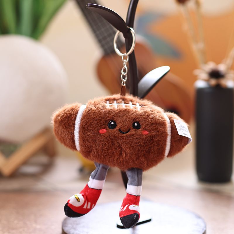 インターネット有名人かわいいサッカーバスケットボールペンダントぬいぐるみ漫画バッグペンダントキーホルダー人形人形|undefined