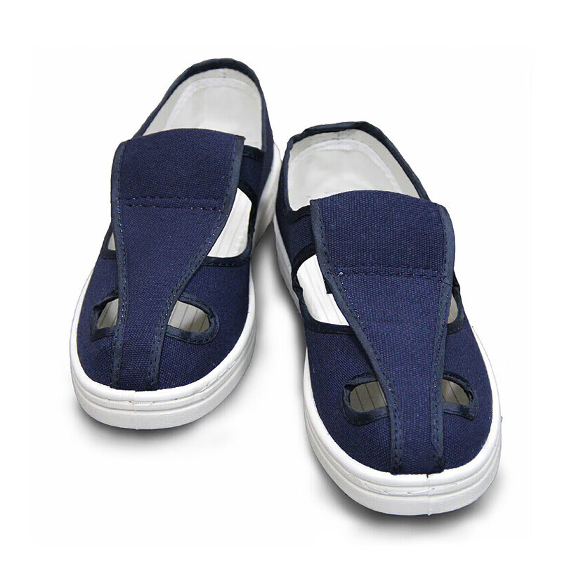 VLEN 防静电四孔鞋防尘鞋电子厂无尘车间工作鞋男女透气软底工鞋