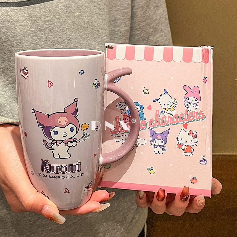 Большая керамическая кружка Sanrio для девочек, летняя питьевая чашка, милая пара кофе чашка парню подарок на день рождения