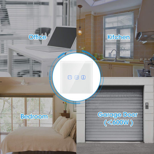 Cross-border European curtain wifi switch graffiti smart switch mobile phone remote control wifi voice control curtain motor