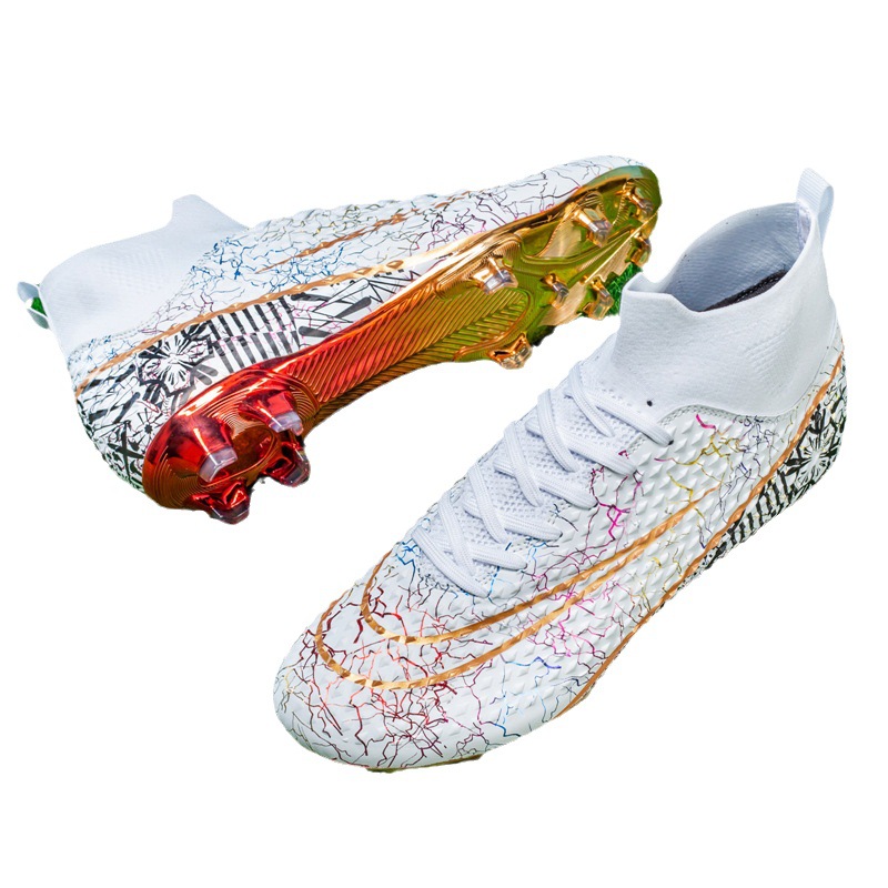 Gilded Messi Football boot Men's Broken Student Youth Mandarin Duck Artificial Grass Long Nails Training_voghion.com
