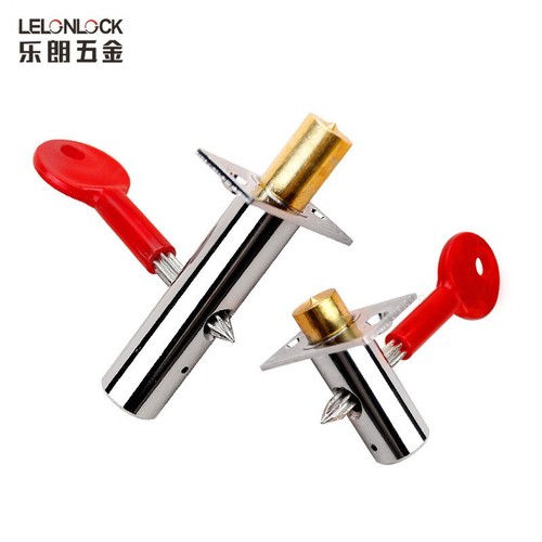 Zinc alloy pipe well door lock invisible lock cross key lock Lelang fire pipe well lock core fire door hidden lock