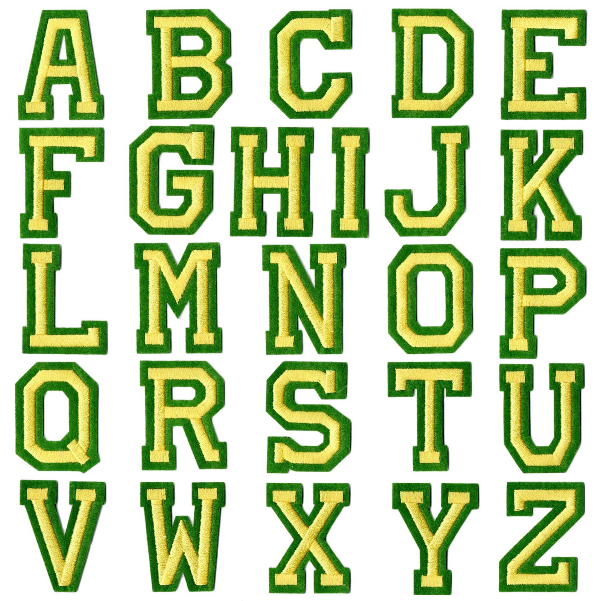 [Переведено] Alphabet Embroidery Patches (Yongxin) 26-Letter Set, Iron-on Fabric Letters, Multi-Color Options