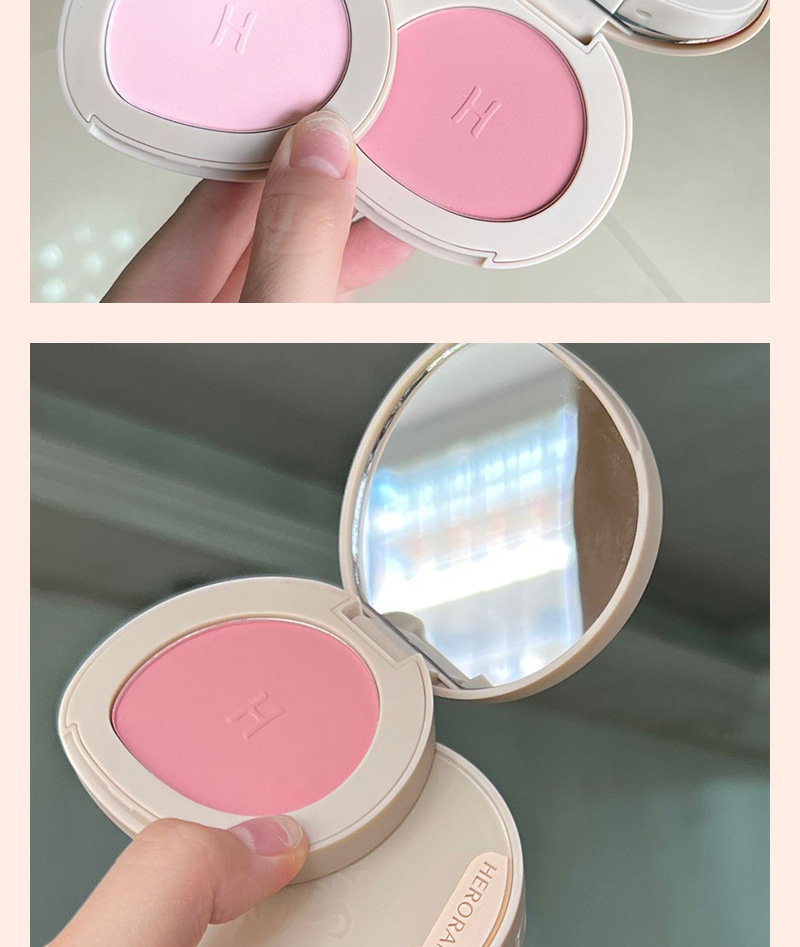 HERORANGE~ Monochrome blush matte, delicate and natural, nude swelling, high-gloss contouring all-in-one set, pure and natural makeup undefined