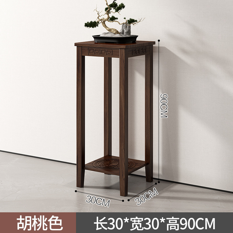 フラワースタンド収納ラックバルコニー床置き屋内リビングルーム装飾装飾品フラワーテーブル無垢材多層多肉植物植木鉢棚|undefined