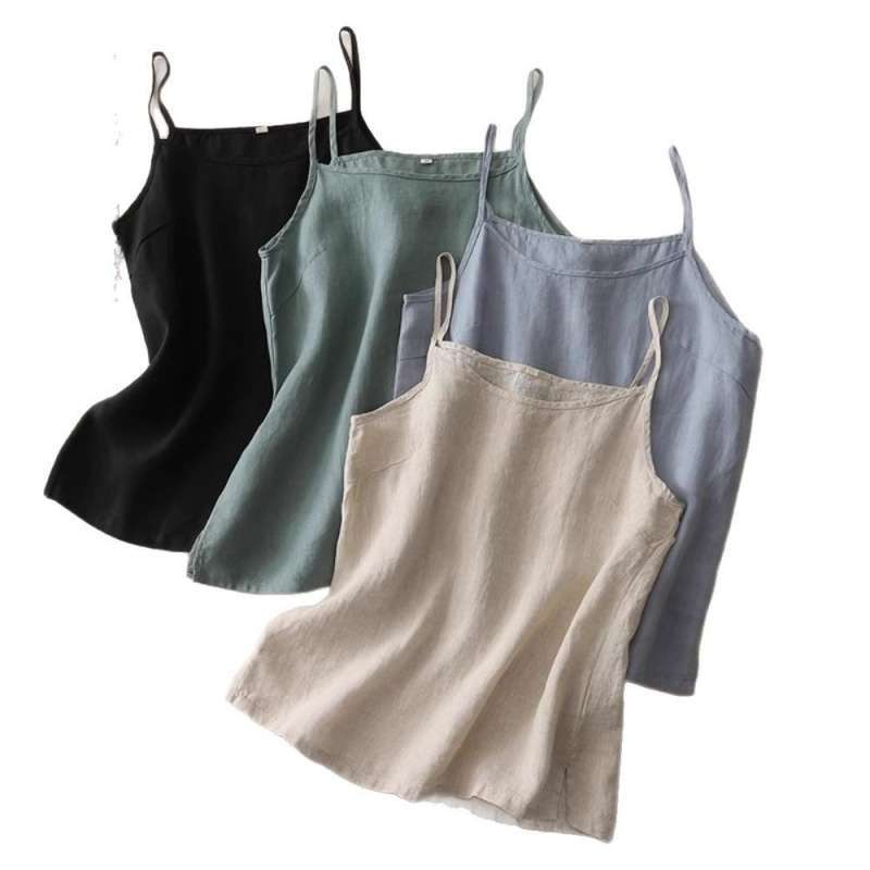 Cotton and Linen Camisole for Women, Summer Plus-Size Loose Outerwear, Linen Inner Layer, Lightweight Sleeveless Top for Women Cotton and Linen Camisole for Women, Summer Plus-Size Loose Outerwear, Linen Inner Layer, Lightweight Sleeveless Top for Women