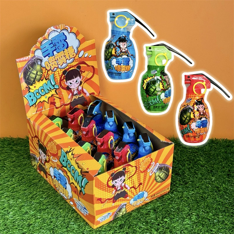 Жидкость-спрей со вкусом фруктового сока Little Nezha, конфеты-спрей для рта, фруктовые снеки для детей, популярные в интернете, оптом