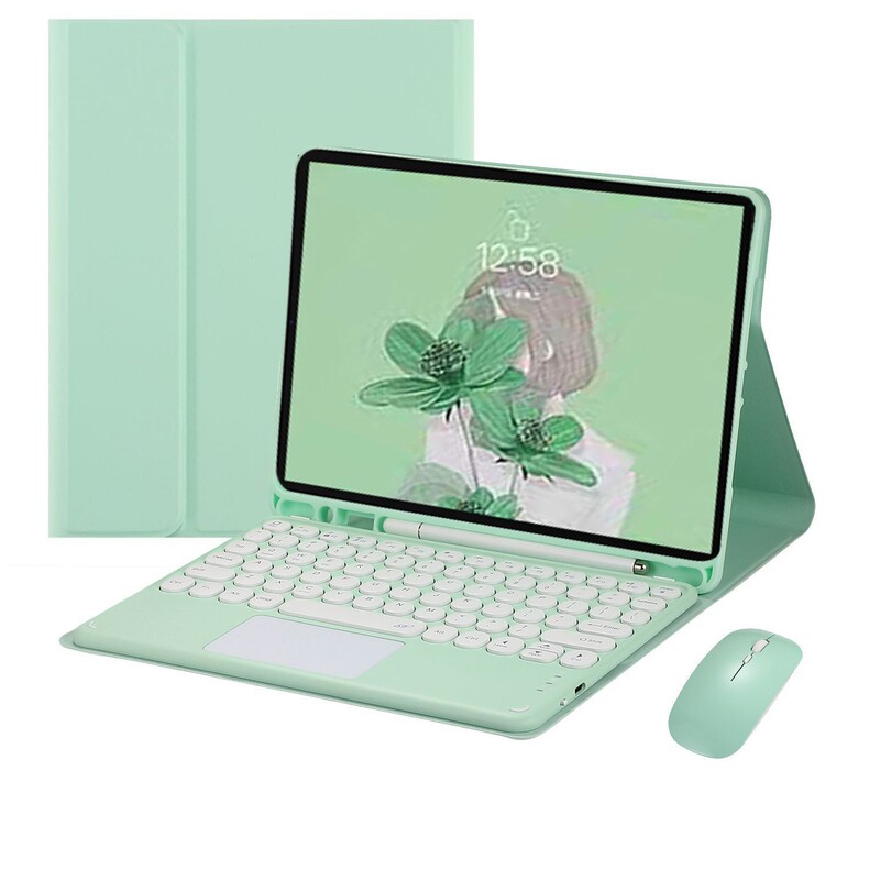 2024pro11 Bluetooth Keyboard Case 10.2 Trackpad 8 with Pen Slot Air6 Flat 10.9 Leather Case 2024pro11 Bluetooth Keyboard Case 10.2 Trackpad 8 with Pen Slot Air6 Flat 10.9 Leather Case