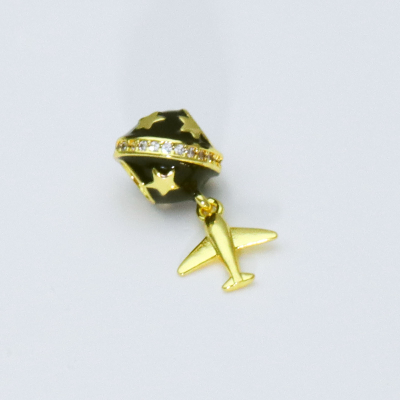 Bracelet jonc émaillé avec breloques pieuvre cœur avion colorées_voghion.com