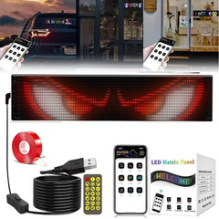 新しい悪魔の目ソフトスクリーンポータブル車のステッカーフレックススクリーンアプリ編集可能な車の LED フレックススクリーンメーカー