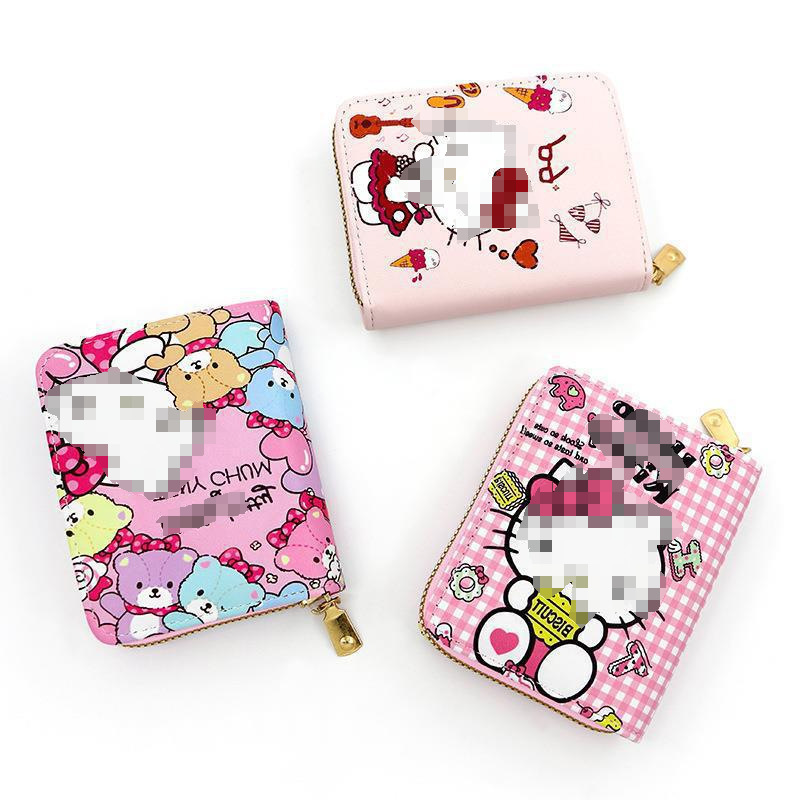 2023 Summer new fresh sweet ladies wallet cartoon PU leather embossed wallet