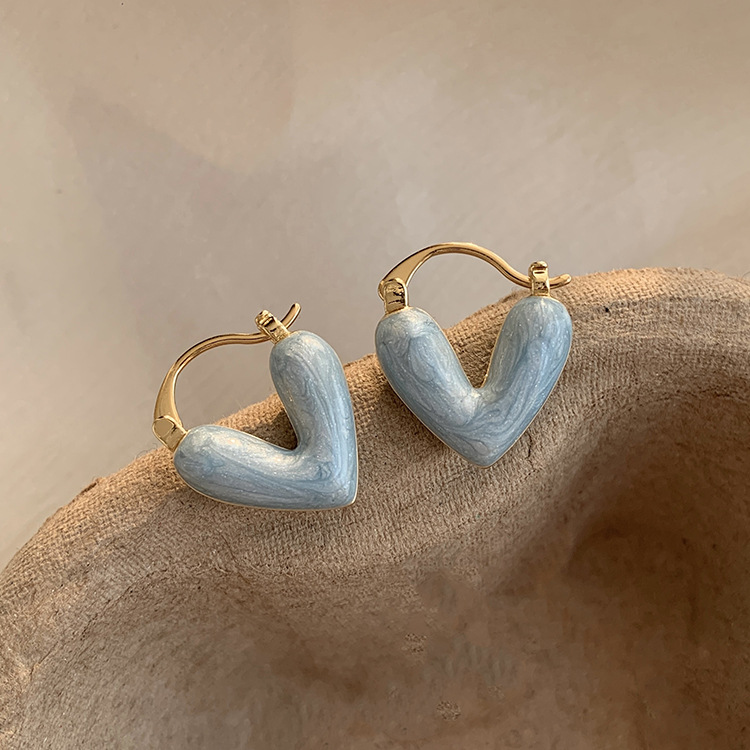 Pendientes de amor para mujeres 2023 nueva moda de alto grado de melocotón corazón pendientes nicho diseño luz pendientes de lujo pendientes de estilo occidental