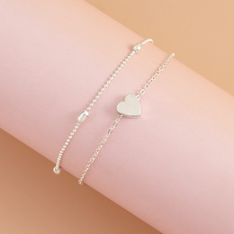 hot style anklet love anklet personality double layer simple love beach anklet female foot jewelry female