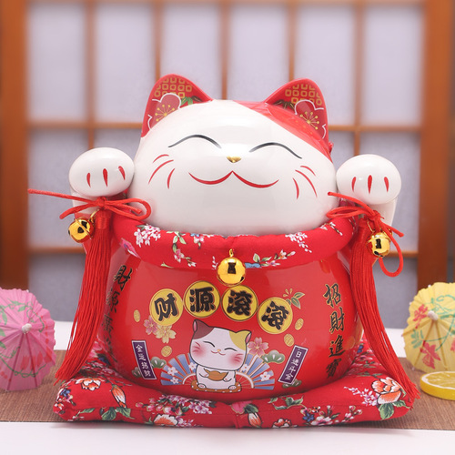 Lucky cat large ornaments piggy bank store opening gift home ornaments creative gifts ceramic crafts