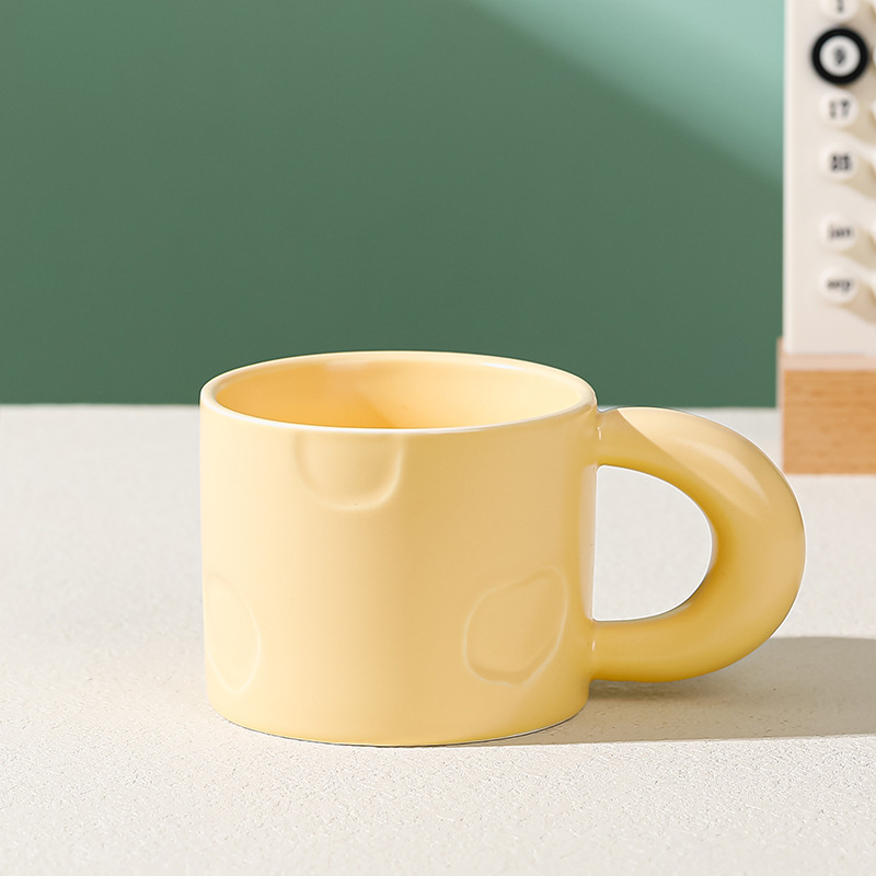 マカロンカラーの陶器製マグカップ、高級感のあるカップル用コーヒーカップ、大容量ウォーターカップ、ホリデーギフトカップ|undefined