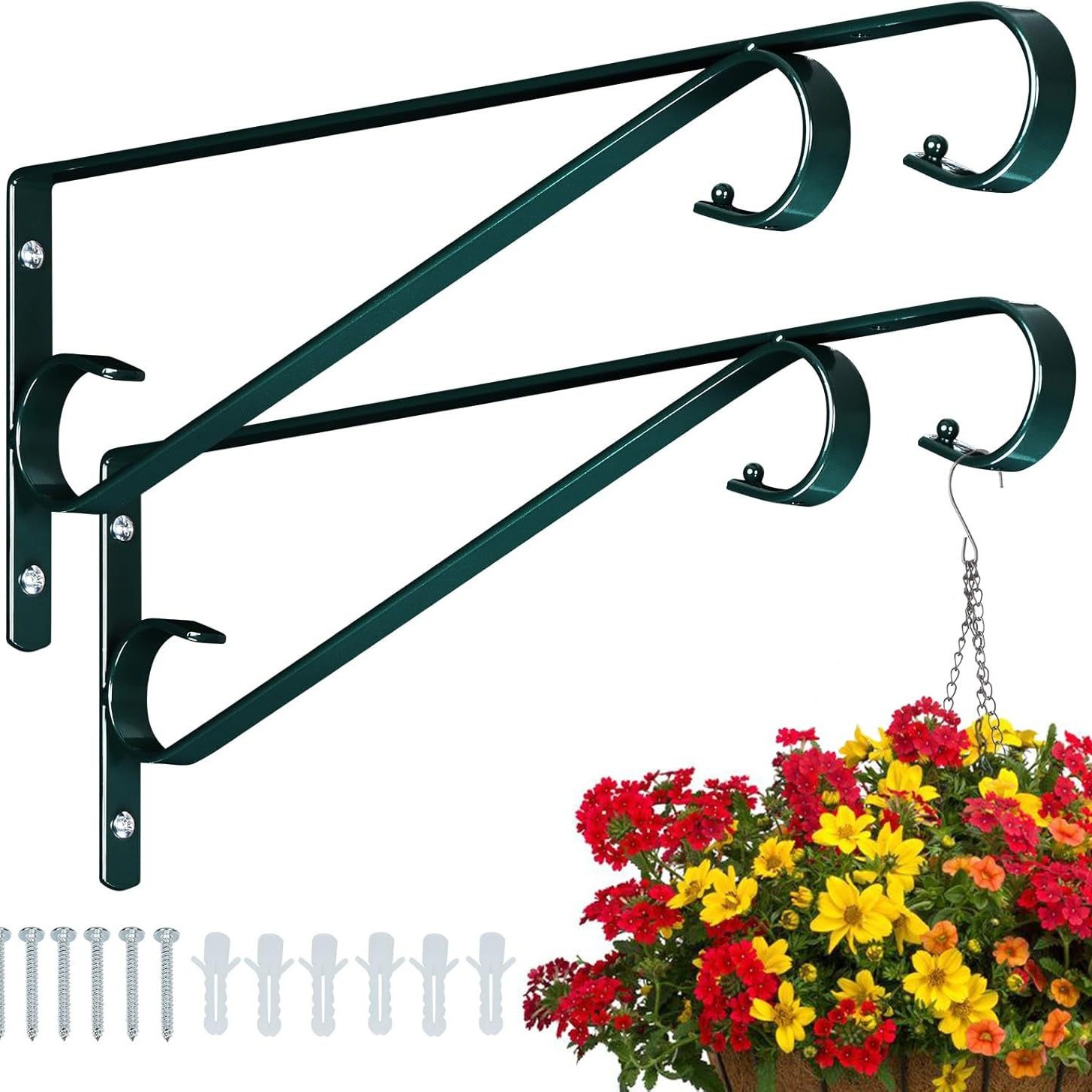 金属装饰挂钩欧式墙壁挂架挂钩户外悬挂式植物支架挂架墙壁喂食器