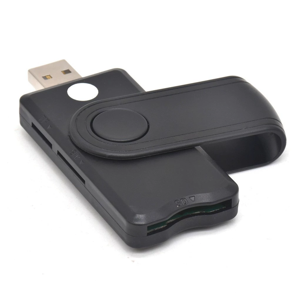 [USB2.0 многофункциональный умный кардридер SIM SD TF ID IC Smart Card Reader]