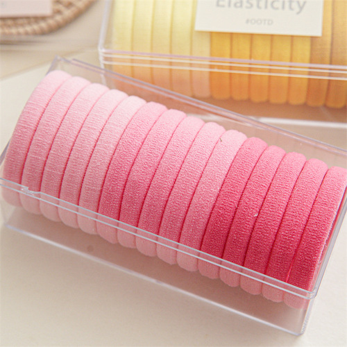 Colorful boxed seamless hair ties for women, simple hair ties, high elasticity and durability, high ponytail rubber bands