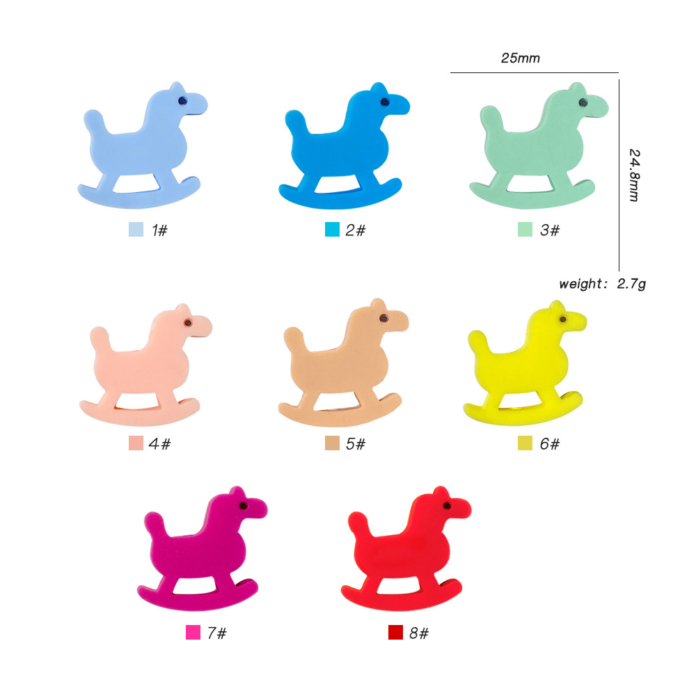 Factory Silicone Beads, Cartoon Horse Beads, Baby Soothing Chew Toys, Baby Teething Toys