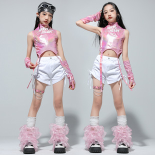 Jazz Dance Girls Clothing Hip-Hop Kidsren's Street Dance Trendy Clothing Suit Jazz Girls Catwalk Kidsren's Dance Performance Clothing