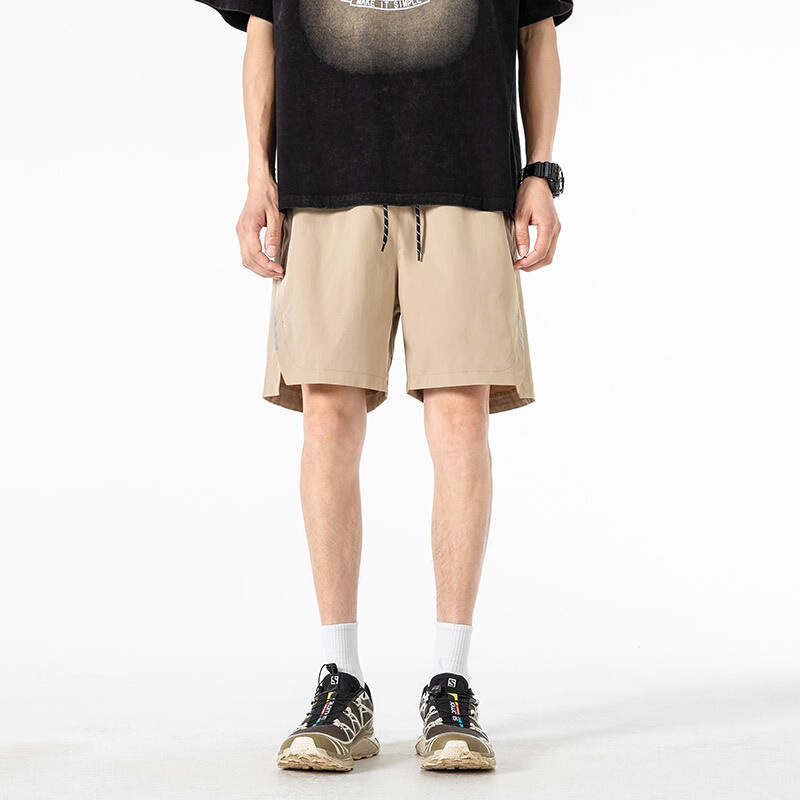 American-Style Cargo Shorts for Men, Summer Loose Quick-Dry Pants, Trendy High Street Cool Functional Sports Casual Knee-Length Shorts