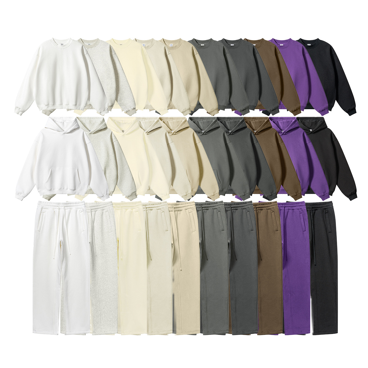 Vêtements pour hommes tendance de la rue, style décontracté de base, couleur unie, plus velours, tricot, casquette de sport, pull à capuche_voghion.com