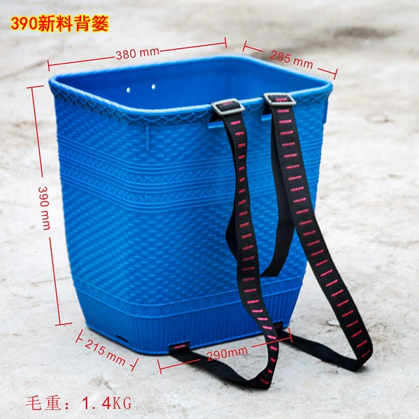 390 blue [New material] Thickened square backpack (can be filled with water)