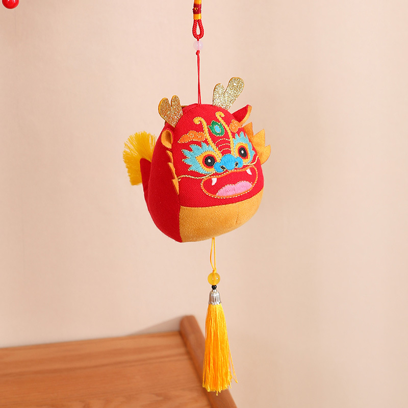 Algodón dragón año mascota colgante estilo chino moda nacional lindo Zodiaco dragón muñeca decoración fábrica al por mayor