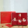 Bluster cotton stunts embroidered four -piece set