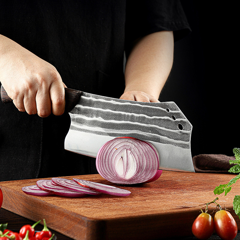 Cuchillo de cocina forjado, cuchillo de cocina doméstico, cuchillo de cocina, cuchillo de hueso afilado rápido, cuchillo de corte forjado, cuchillo de corte