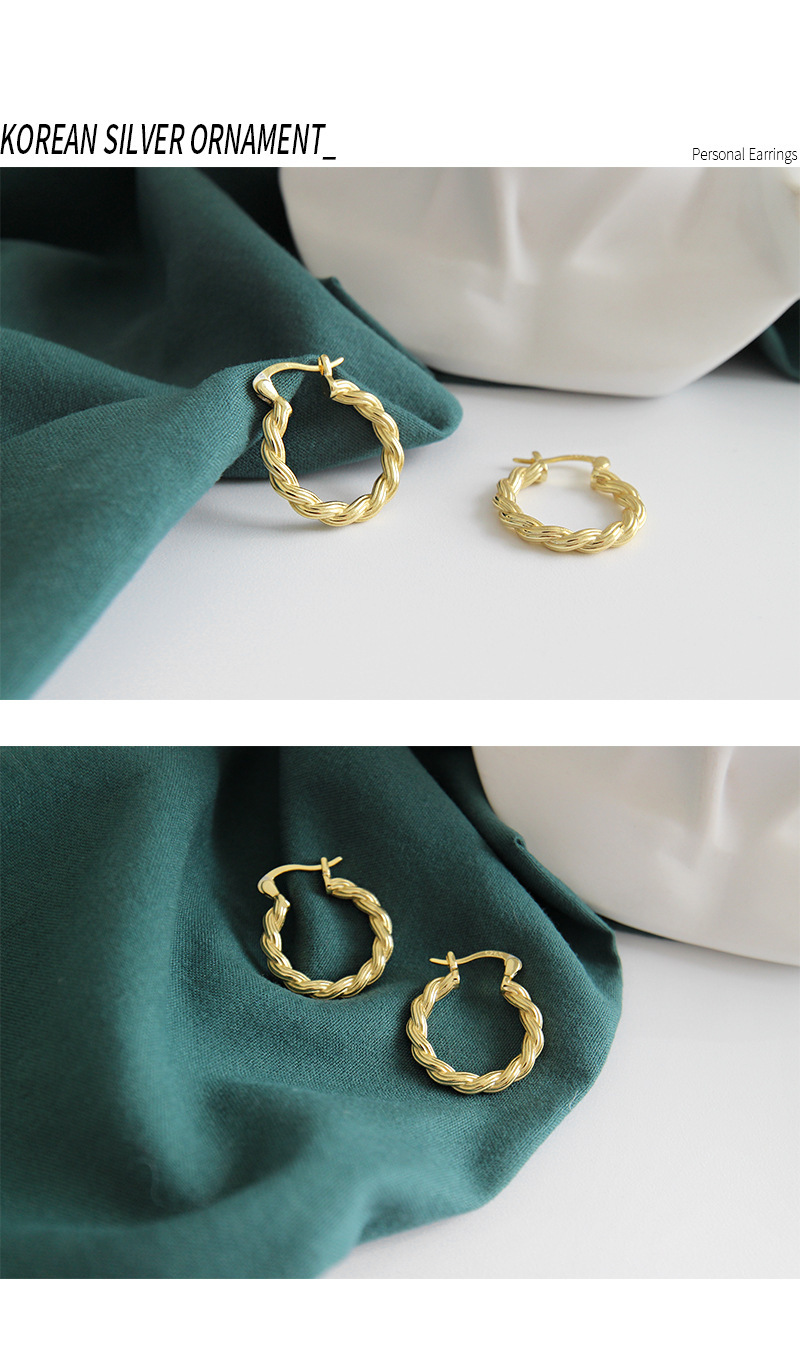 retro twist niche design sense simple earrings wild ear jewelrypicture9