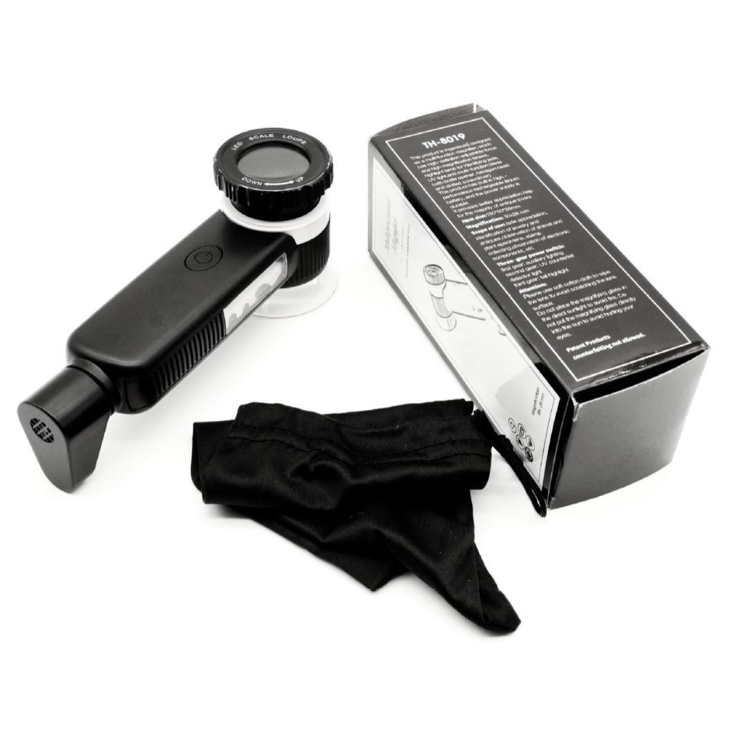 New Handheld 30X Jewelry Magnifying Glass Jade Strong Light Lighting Magnifying Glass High Magnification Magnifying Glass Rechargeable Model