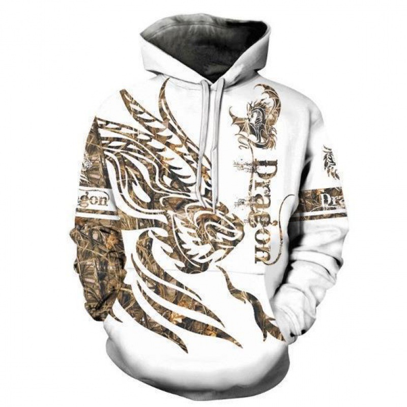 Personalidad de otoño e invierno suéter 3D transfronterizo popular para hombre con estampado de animales fresco calle vikingos serie sudadera con capucha
